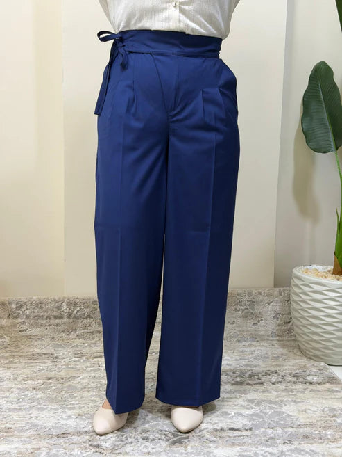 Navy Darted Pants