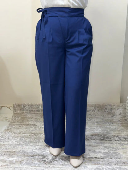 Navy Darted Pants