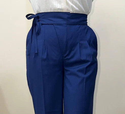 Navy Darted Pants