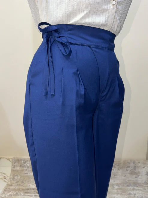 Navy Darted Pants