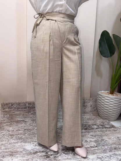 Beige Darted Pants