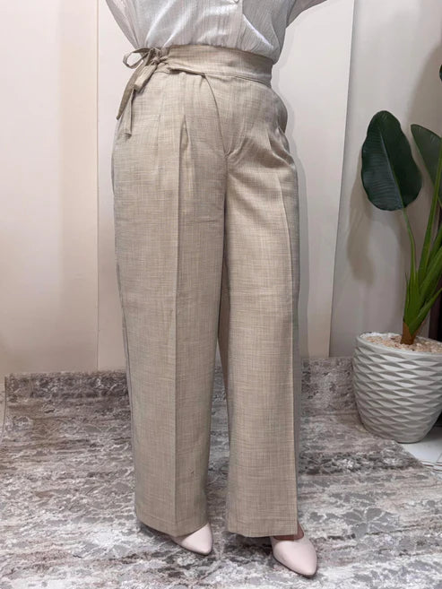 Beige Darted Pants